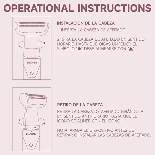 Depiladora Para Bikini Mujer 3 En 1 Recargable Portátil Electrica Rasuradora Húmeda O Seca Adecuado Para Partes Íntimas Zona Axilas Y Todo El Cuerpo Enchen