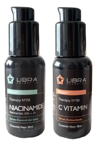 Sérum Facial Niacinamida Y Vitamina C Pack 2 Antiedad Libra