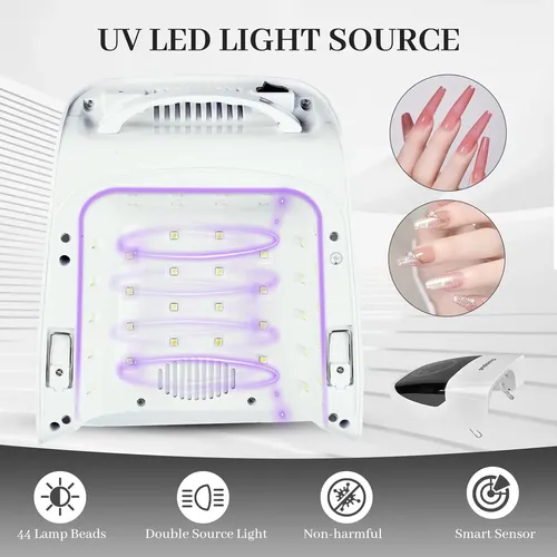 Lámpara Uv Recargable 132w Para Uñas Gel Con Temporizador