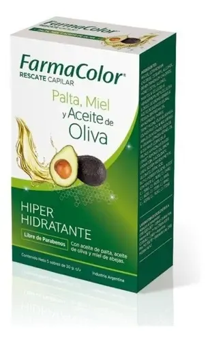 Farmacolor Rescate Capilar Palta Miel Oliva 5 Sobres