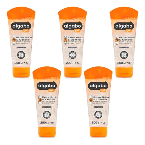 Promo Kit X 5 Gel Capilar Brillo Y Control X 200g Algabo