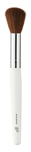Brocha de rostro sintética E.L.F. Cosmetics Powder Brush color blanco