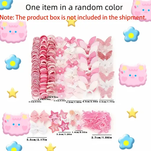 Set 520 Accesorios Para El Pelo Niñas Con Caja Organizadora