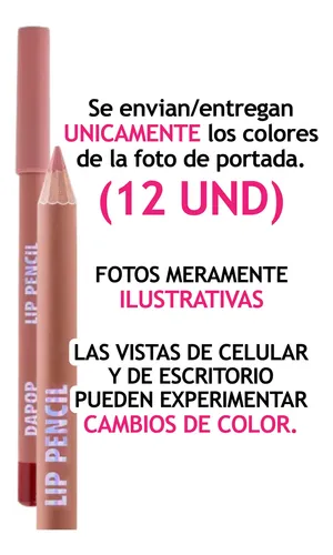 Set Delineadores De Labios Lápiz Lipliner Lip Pencil Dapop