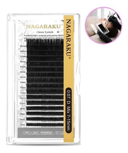Pestañas Nagaraku Mix 7-15mm Curva D 0.05 0.07 0.10 0.15