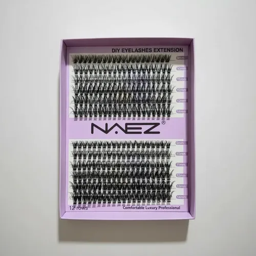 Pestañas Postizas Diy Cluster Naez 40d+50d 0.07 Largos Mix