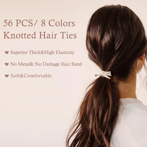 Cintas Para El Pelo Dealeachday, Elásticas Anudadas, 56 Unid