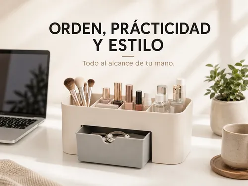 Organizador Maquillaje Cajon Mesa Manicuria Cosmetica