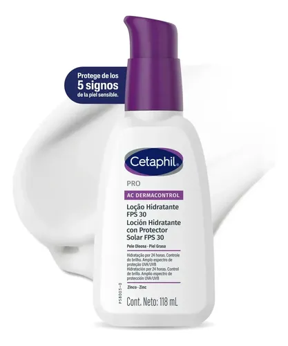 Loción Hidratante FPS 30 PRO AC Dermacontrol Cetaphil para Piel con Tendencia Acnéica x 118 Ml