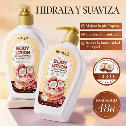 Loción Corporal De Coco Hidratante Nutriente 400 Ml Bioaqua