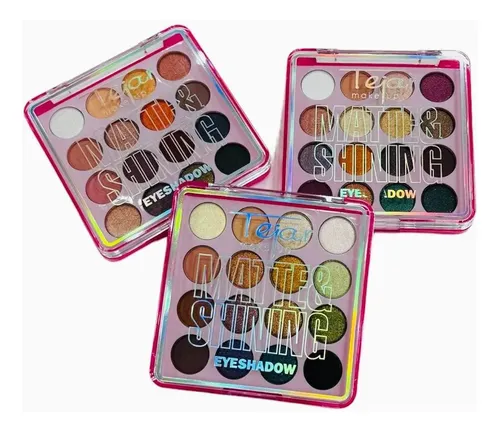 Paleta Sombras Ojos Matte Shining 16 Tonos Rosa Tejar Make Up