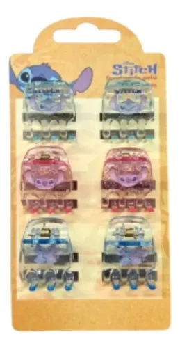 Set Ganchos De Pelo Broches Stitch Disney Original