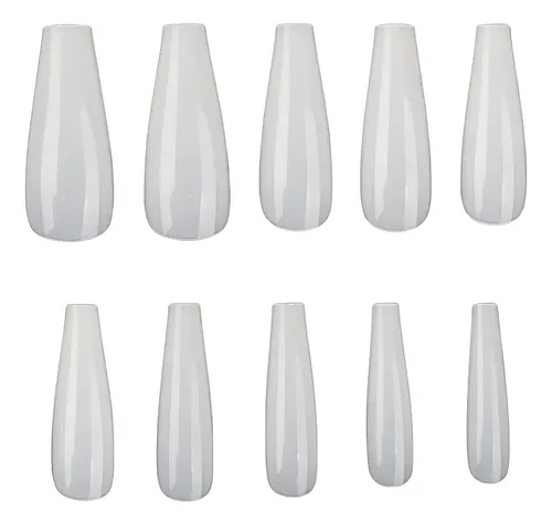 Uñas Postizas Coffin 200 Natural Y 10 Palitos Narananjo