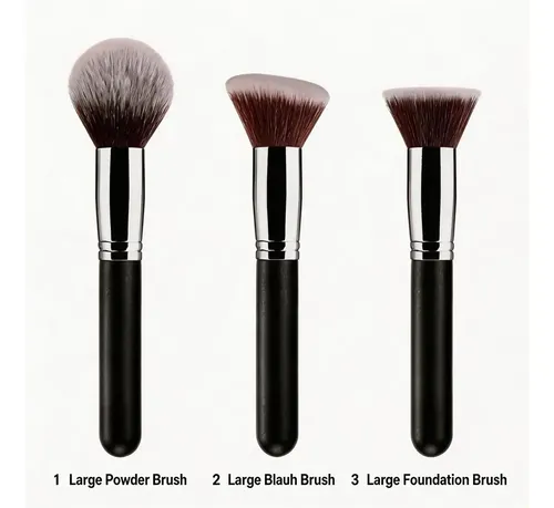 Juego De 10 Brochas De Maquillaje Y 2 Esponjas De Maquillaje