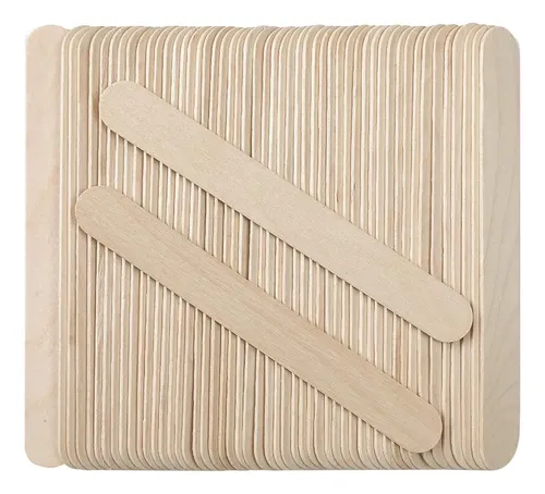 100 Palitos Madera Grandes Para Depilación Cuerpo Y Rostro