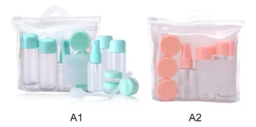 Set De Botellas De Viaje, Kit De 8 Botellas De Maquillaje Mu