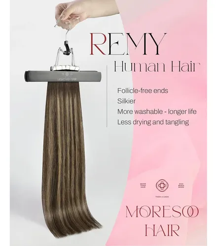 Extensiones De Pelo Con Cinta Moresoo 18 In Remy Balayage