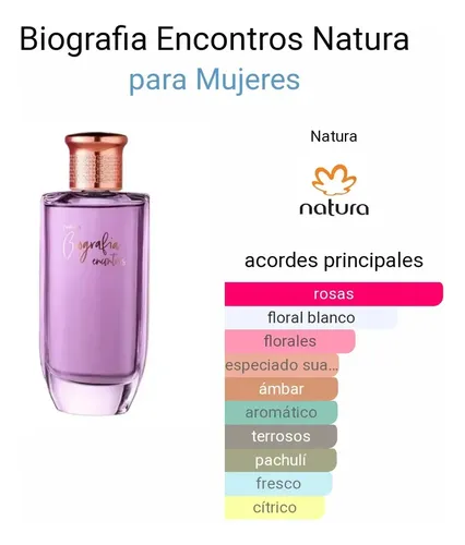 Perfume Femenino Biografia Encontros Natura Brasil 100ml