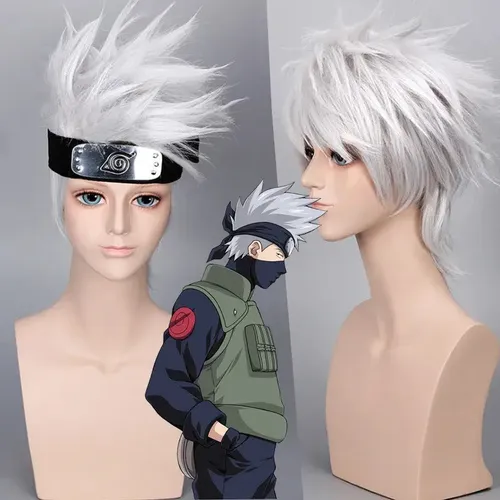 2026 Dp Pelucas For Cosplay Hatake Kakashi De Anime, 32 Cm,