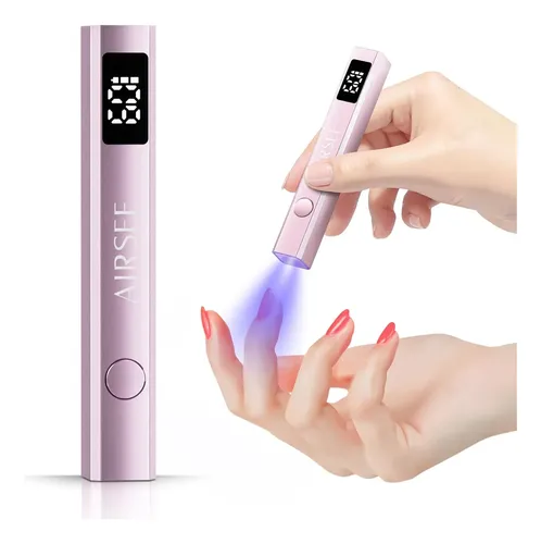Lámpara Uv Recargable Rosa Para Uñas Gel Portátil