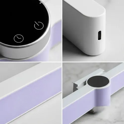 Lampara Led Recargable Con Reloj Digital Magnetica Portatil Velador Tactil Bajo Alacena Escritorio Luz Fria Calida Barra Led Usb Mesa Cocina Mesada Ropero Espejo Estudio Oficina Moderna Hogar
