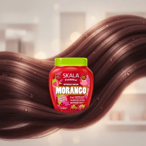 Skala Morango 2 En 1 Cabellos Secos Nutricion Y Brillo 1000g