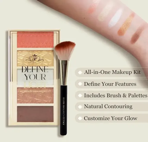 Paleta Sombra De Ojos Rubor Contorno Con Brocha Paris Hilton