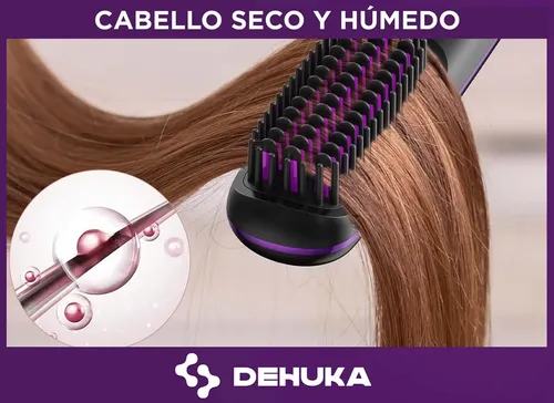 Peine Alisador Eléctrico Dehuka Portátil Inalámbrico Cerámico Con Pantalla Lcd Tipo C