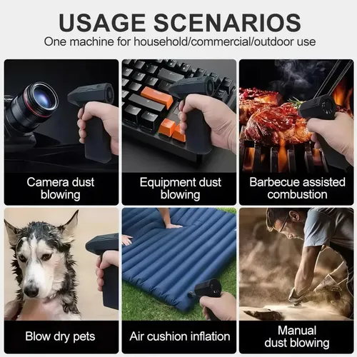 Secador De Pelo Portátil Recargable Con Turbo Y Enfriamiento