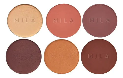 Paleta De Sombras Hd Mila Marzi 6 Tonos Hipoalergénica Color Paleta Terra