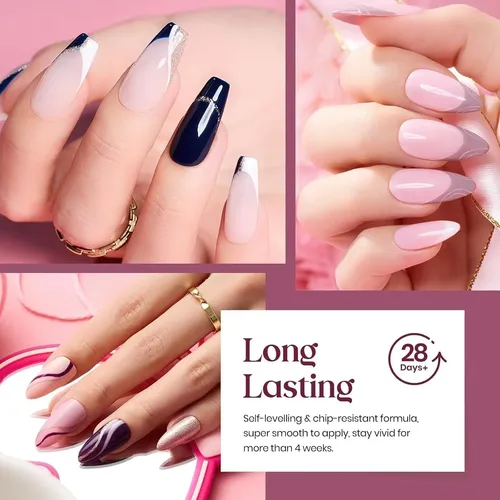 Set 20 Esmaltes Gel Uñas Tonos Neutros Brillo Mate