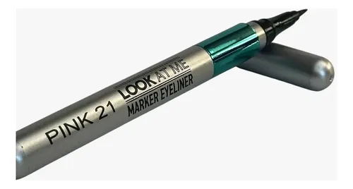 Delineador Fibra Para Ojos Look At Me Marker- Pink 21 Color Negro