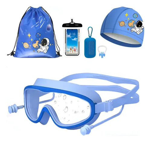 Kit 6 En 1 Natación Infantil Gafas Y Gorro De Baño Para