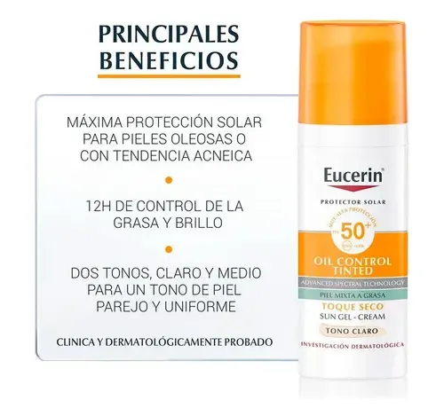 Eucerin Sun Fps 50 Oil Control Claro Toque Seco Fa Eucerin