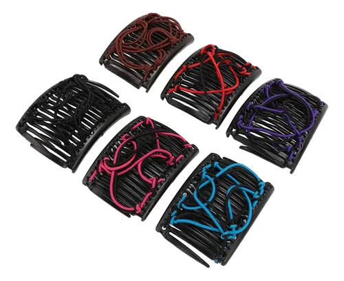 Wg Pinzas Elásticas For El Cabello, Paquete De 6 Peines,