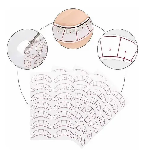 Pack X10 Planchas Parches Adhesivos Extensión De Pestañas