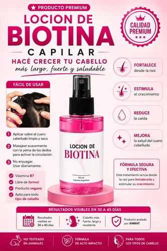 Biotina Pura Capilar Anti Caída X3 Unidades X100 Ml C/u