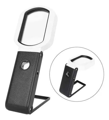 Lupa Plegable Con Luces Led Espejo De Aumento 2 De Mano