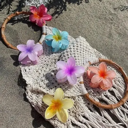 A 10 Pinzas Para El Cabello Con Forma De Flor Plumeria B