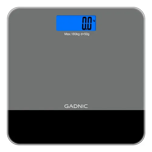 Balanza De Baño Digital Bluetooth Gadnic Lcd App Mide Grasa Color Gris Oscuro