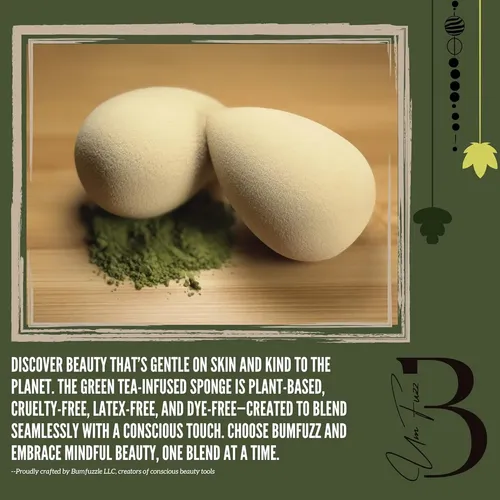 Esponja De Beleza De Chá Verde: À Base De Plantas, 1 Count (pack Of 1)