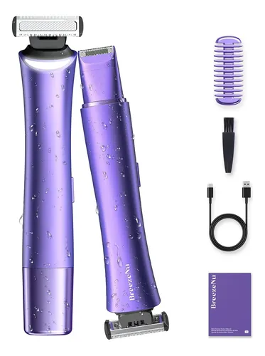 Maquinilla De Afeitar Eléctrica Impermeable Breezenu Bikini  Púrpura