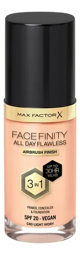 Base Liquida Max Factor 3 En 1 – Facefinity All Day Flawless Light Ivory C 40