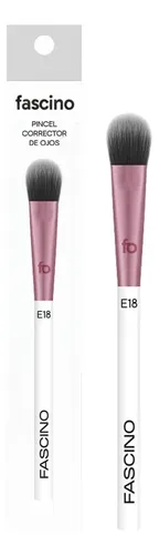 Brocha De Maquillaje Fascino E18 Pincel Corrector De Ojos Blanco