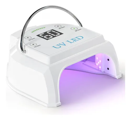 Lámpara Uv Led 80w Profesional Blanca Recargable Portátil