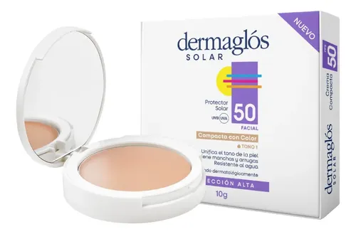 Dermaglos Protector Crema Compacta Con Color Fps50 Tono 01