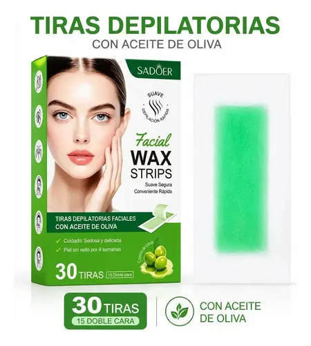30 Tiras De Depilación Para Depilación Facial, De Piernas Y