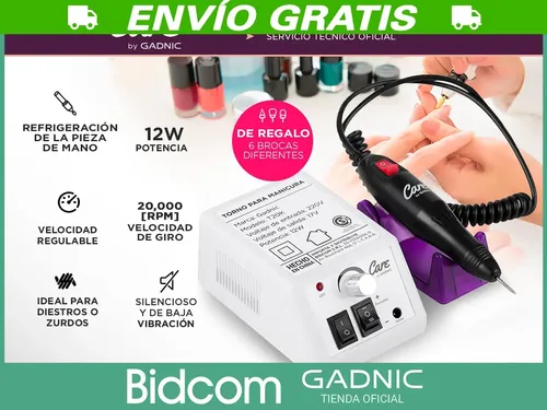 Cabina Para Uñas Gadnic Led 48w+ Torno Electrico Profesional