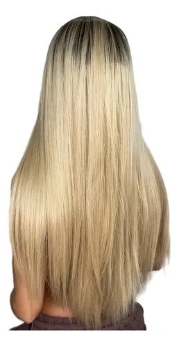 [ Pelucas Largas Y Rectas Rubias Natural For Mujeres *