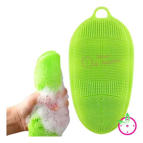 Guante Silicona Exfoliante Ducha Baño Corporal Facial Hdr Color Celeste
